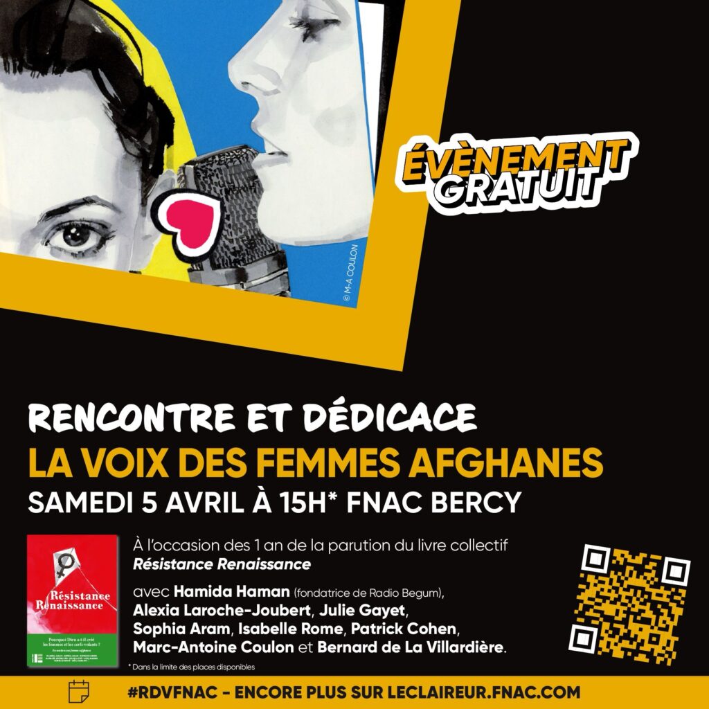 La voix des femmes afghanes soutien à Radio Begum à la Fnac Bercy